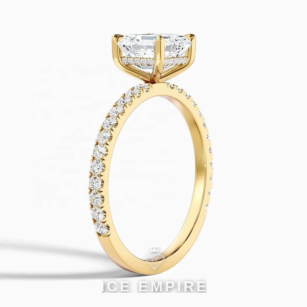 Iced Out 14K Gold Lab Grown Diamond Wedding Band