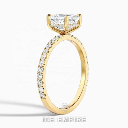 Iced Out 14K Gold Lab Grown Diamond Wedding Band