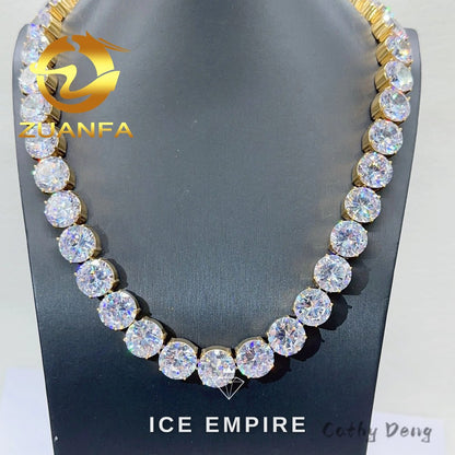 Iced Out Gold Plated Moissanite Cuban Chain