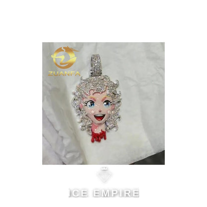 Iced Out Rose Gold Plated Moissanite Pendant