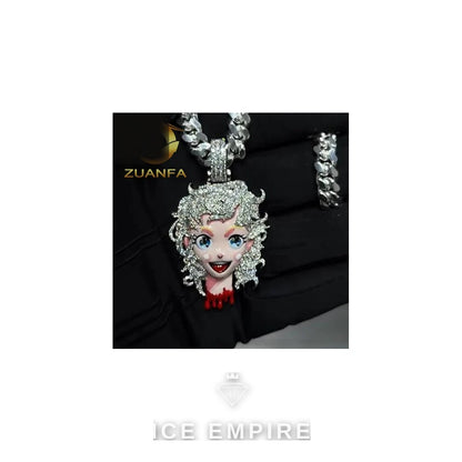 Iced Out Rose Gold Plated Moissanite Pendant