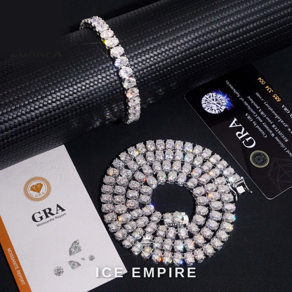 Iced Out Rose Gold Plated Moissanite Cuban Chain