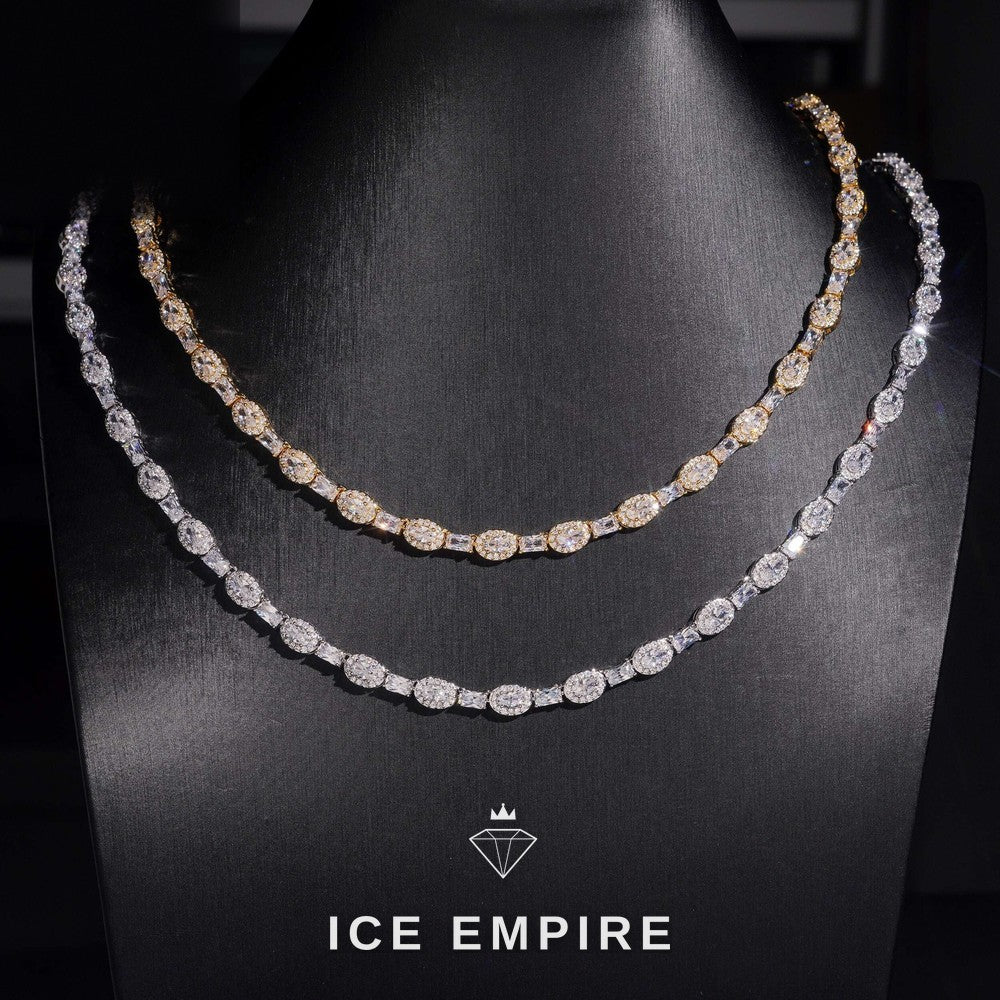 Iced Out Rose Gold Plated Moissanite Cuban Chain