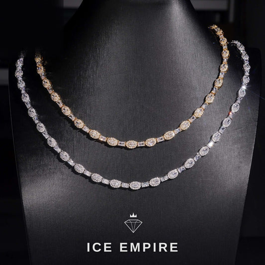 Iced Out Rose Gold Plated Moissanite Cuban Chain