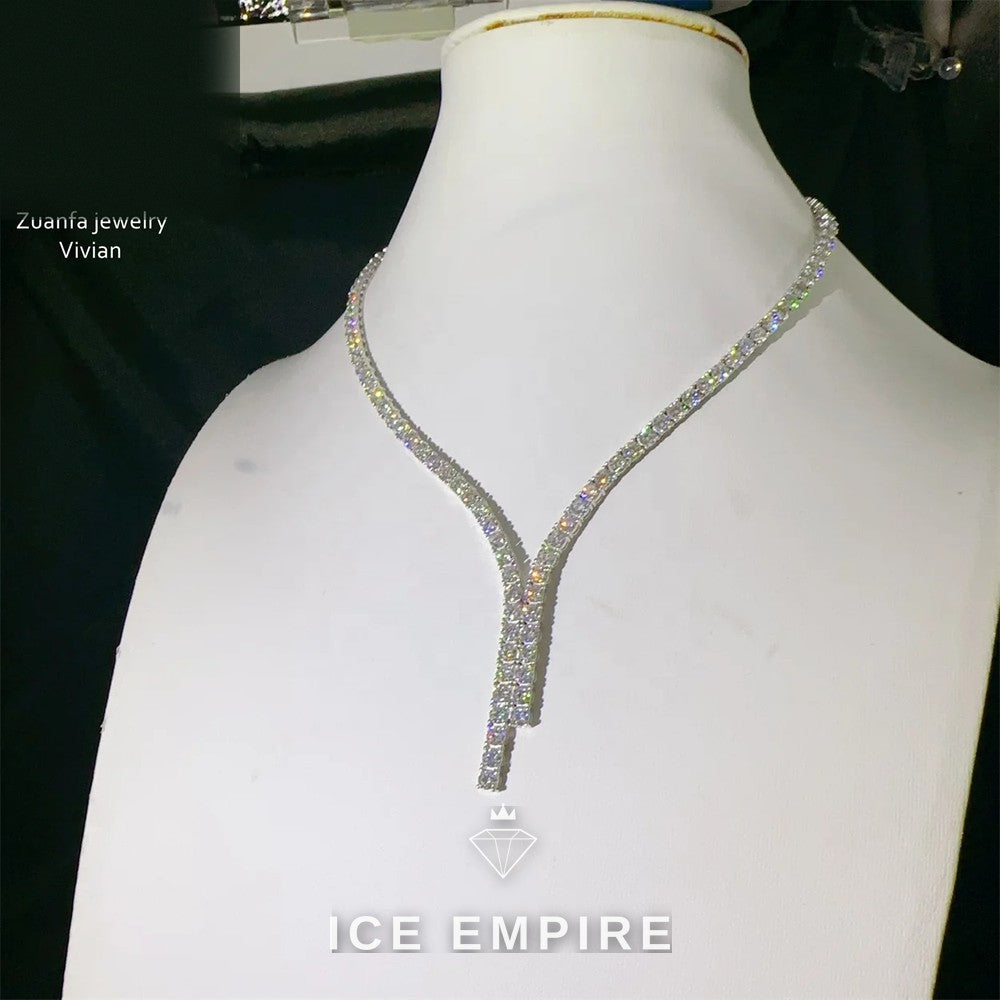 Iced Out Rose Gold Plated Moissanite Cuban Chain