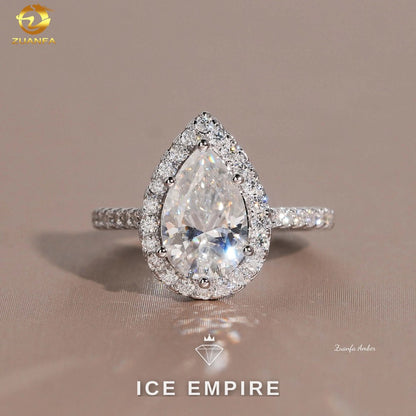 Iced Out Gold Plated Moissanite Wedding Band