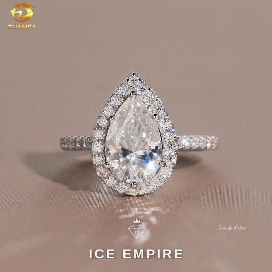 Iced Out Gold Plated Moissanite Wedding Band
