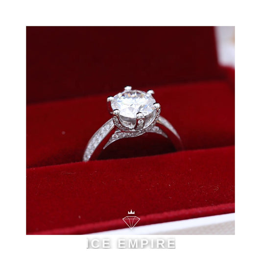 Iced Out 14K Gold Lab Grown Diamond Ring