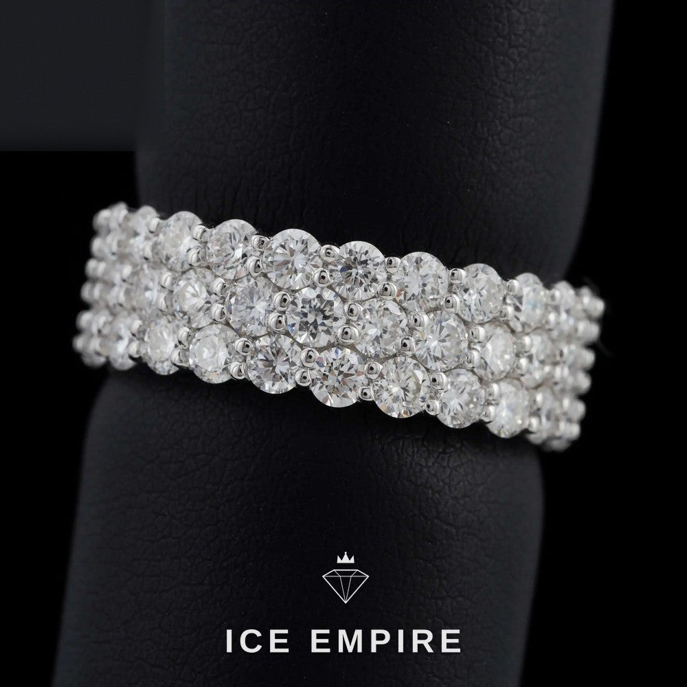Iced Out 925 Silver Lab Grown Diamond Ring