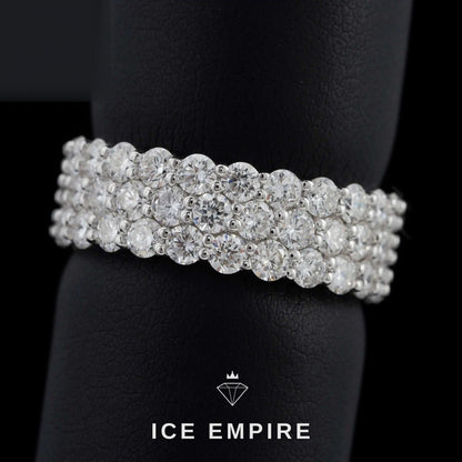 Iced Out 925 Silver Lab Grown Diamond Ring