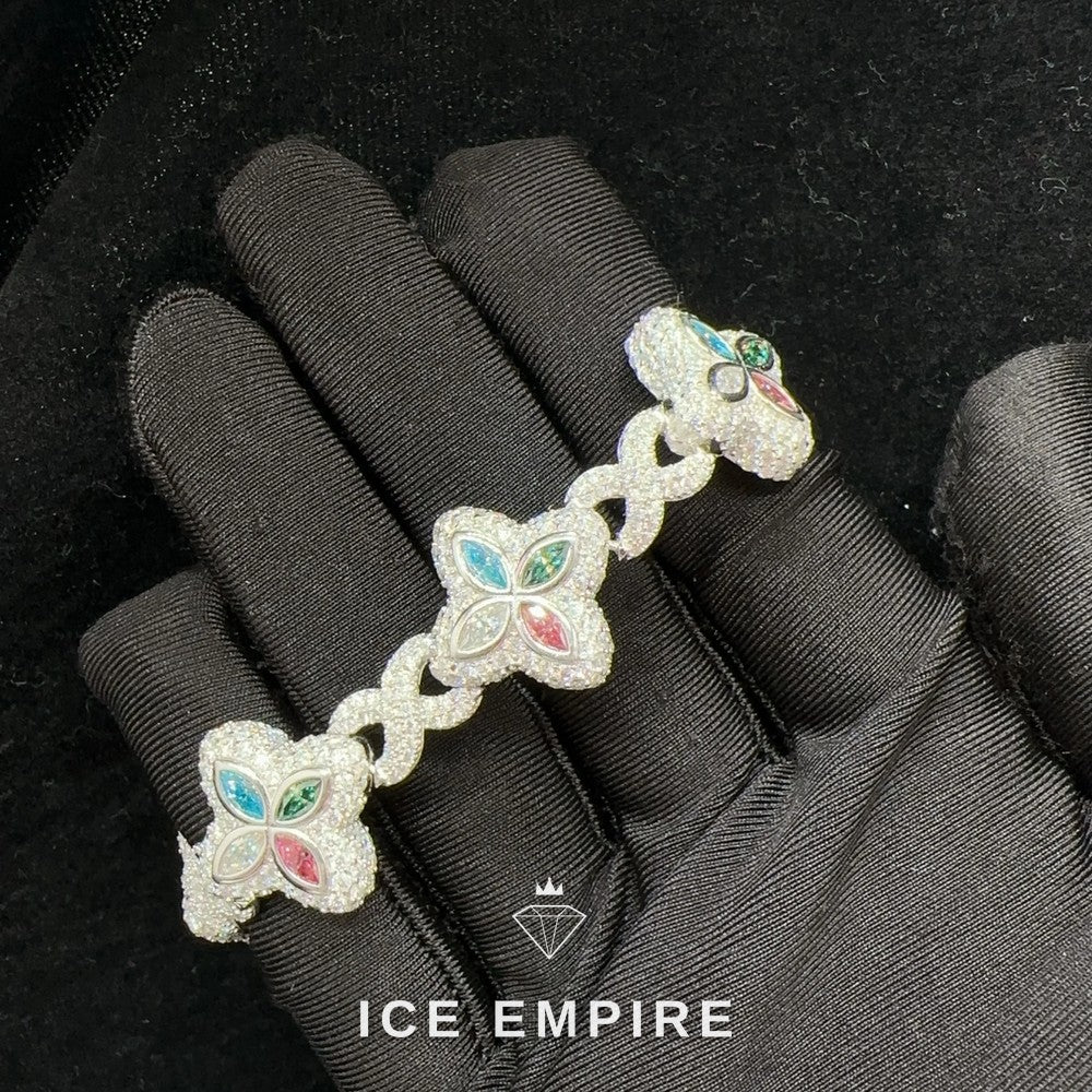 Iced Out Rose Gold Plated Moissanite Cuban Chain