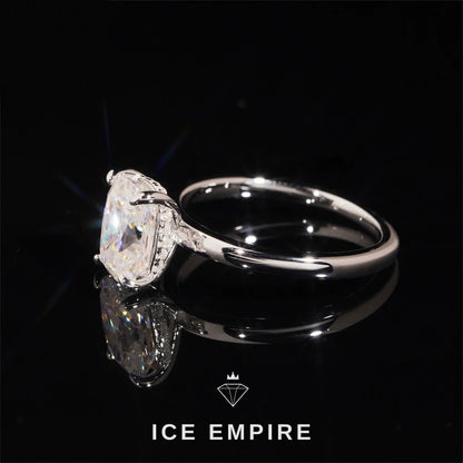 Iced Out 18K Gold Moissanite Wedding Band