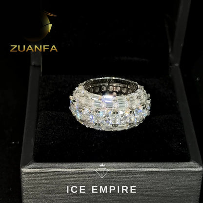 Iced Out 925 Silver Moissanite Cuban Chain