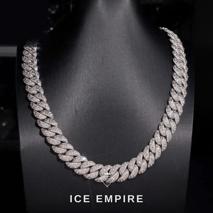 Iced Out Rose Gold Plated Moissanite Cuban Chain