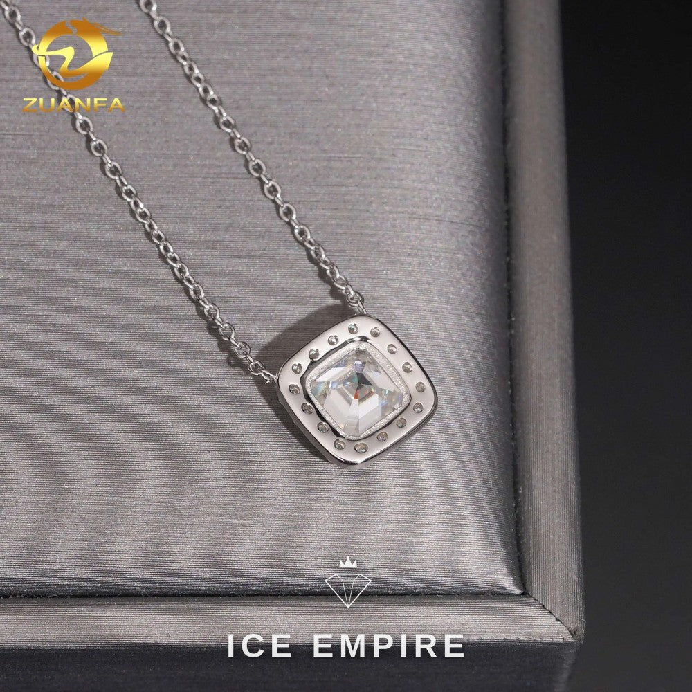 Iced Out 925 Silver Lab Grown Diamond Pendant