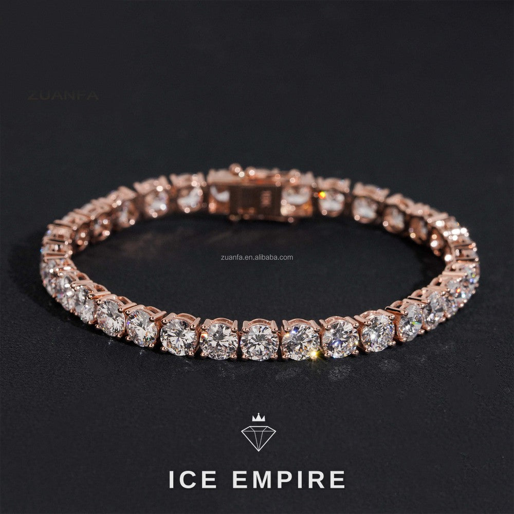 Iced Out 10K Gold Lab Grown Diamond Tennis Bracelet
