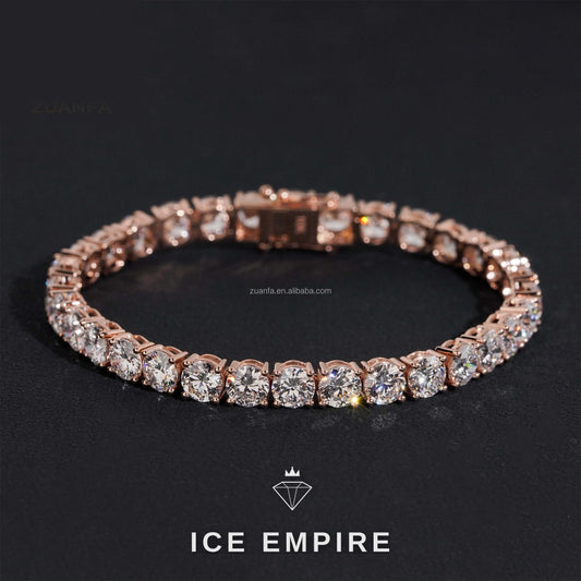 Iced Out 10K Gold Lab Grown Diamond Tennis Bracelet