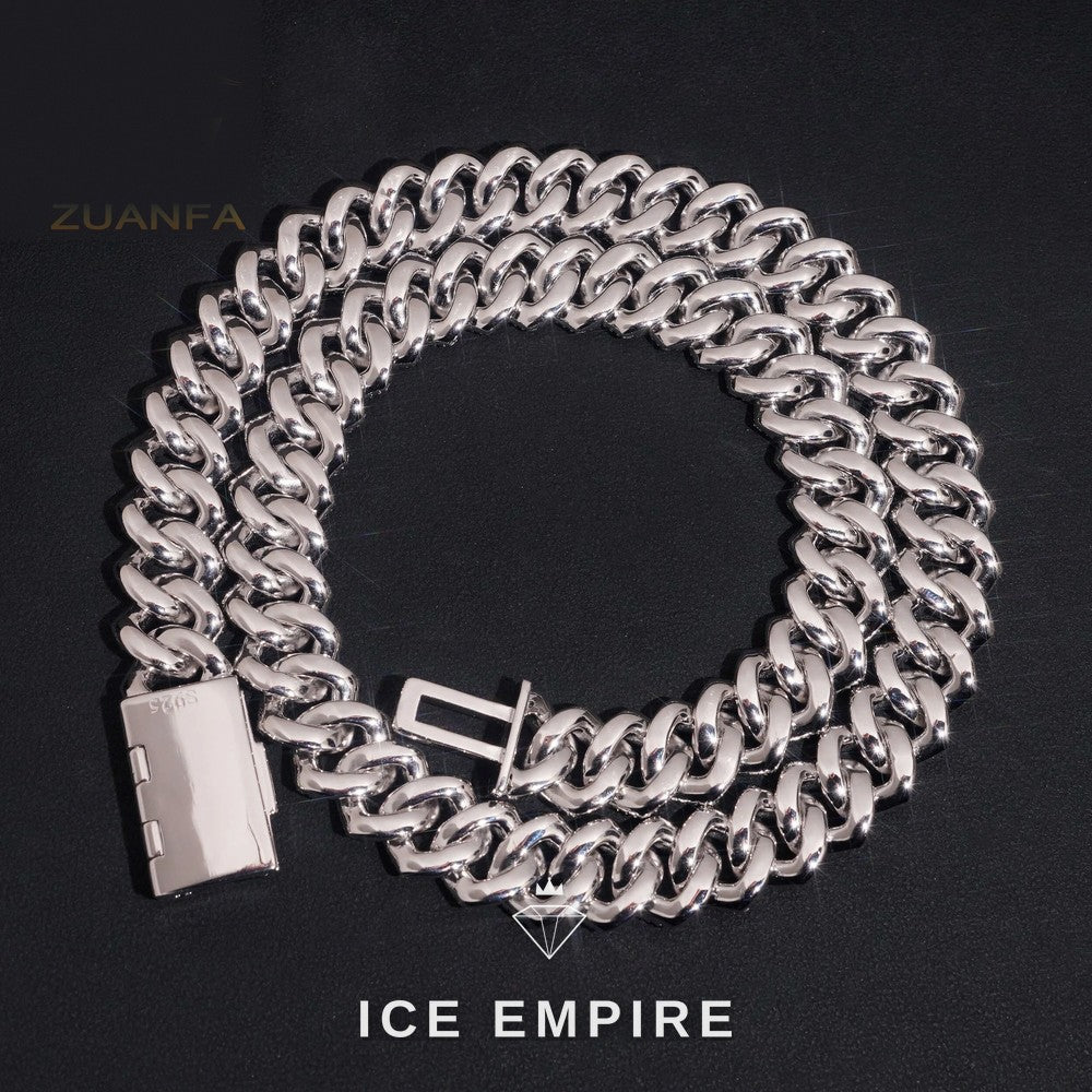 Iced Out Rose Gold Plated Moissanite Cuban Chain