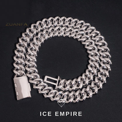 Iced Out Rose Gold Plated Moissanite Cuban Chain