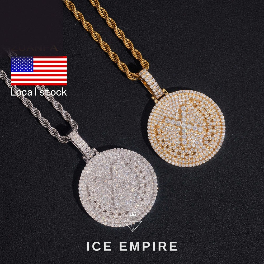 Iced Out Rose Gold Plated Moissanite Pendant