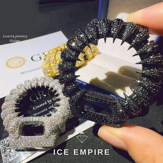 Iced Out 925 Silver Moissanite Watch