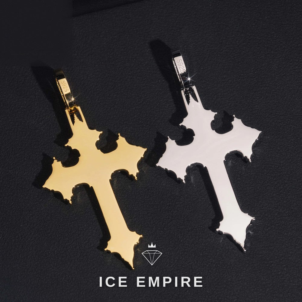 Iced Out Baguette 925 Silver Pendant