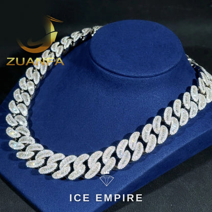 Iced Out Rose Gold Plated Moissanite Cuban Chain