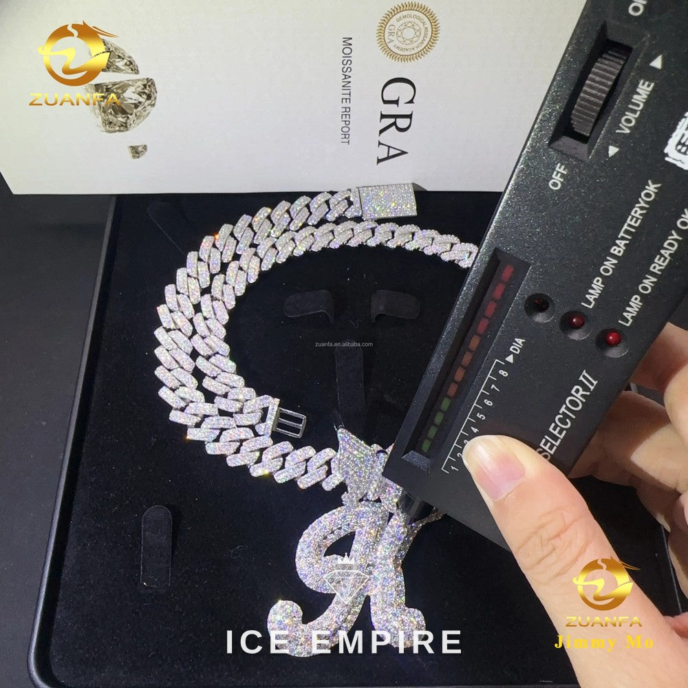Iced Out 925 Silver Moissanite Pendant