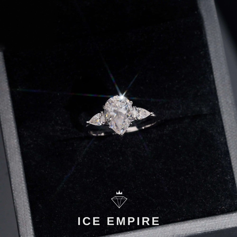 Iced Out Rose Gold Plated Moissanite Wedding Band