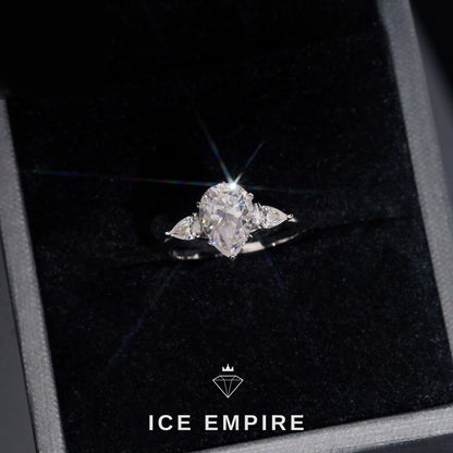 Iced Out Rose Gold Plated Moissanite Wedding Band