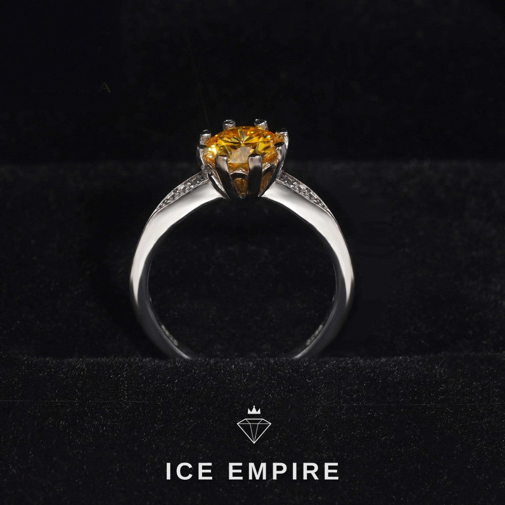 Iced Out 925 Silver Moissanite Wedding Band