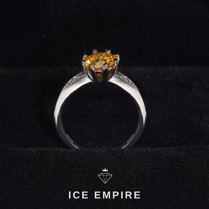 Iced Out 925 Silver Moissanite Wedding Band
