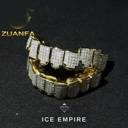Iced Out 925 Silver Moissanite Grillz