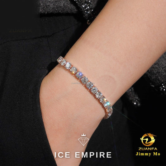 Iced Out 10K Gold Lab Grown Diamond Tennis Bracelet