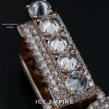 Iced Out Cross 925 Silver Moissanite Pendant