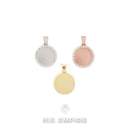 Iced Out Rose Gold Plated Pendant