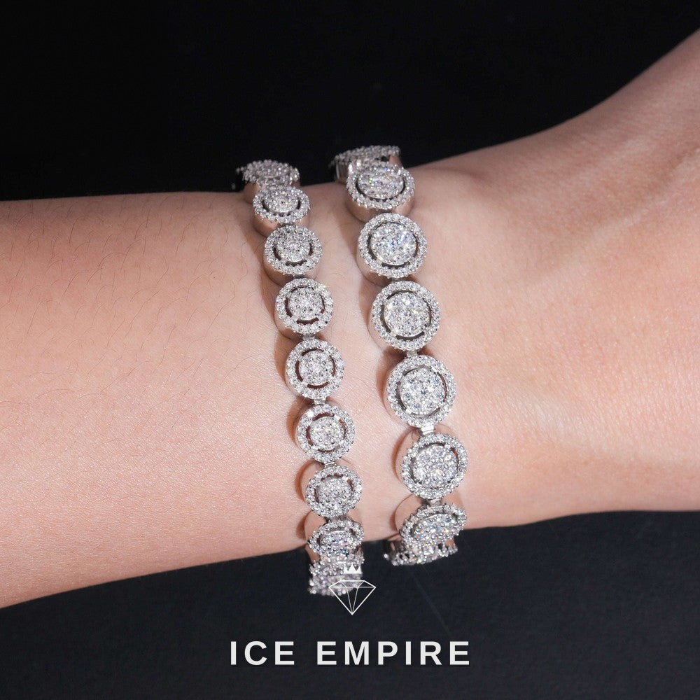Iced Out 925 Silver Moissanite Cuban Chain