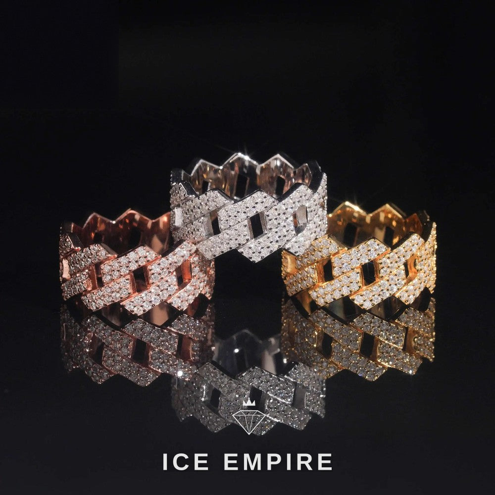 Iced Out Rose Gold Plated Moissanite Cuban Chain
