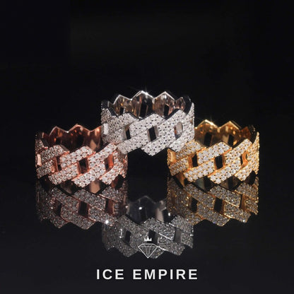 Iced Out Rose Gold Plated Moissanite Cuban Chain