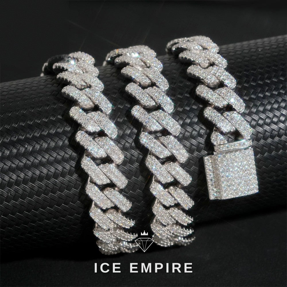 Iced Out Rose Gold Plated Moissanite Cuban Chain