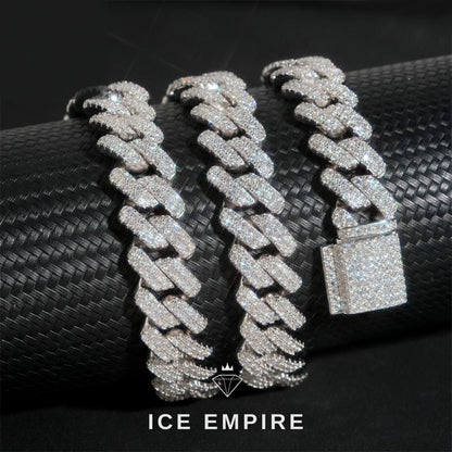 Iced Out Rose Gold Plated Moissanite Cuban Chain