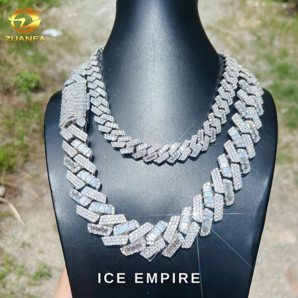 Iced Out Rose Gold Plated Moissanite Cuban Chain