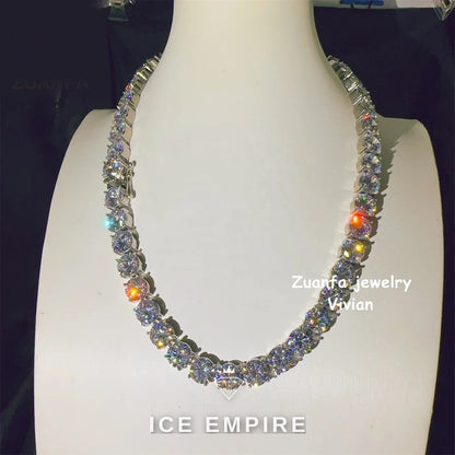 Iced Out 925 Silver Cuban Chain