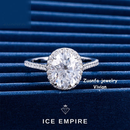 Iced Out 925 Silver Moissanite Ring