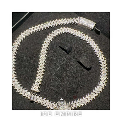 Iced Out 925 Silver Cuban Chain