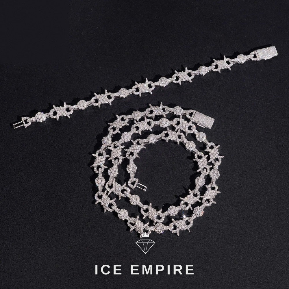 Iced Out Rose Gold Plated Moissanite Cuban Chain