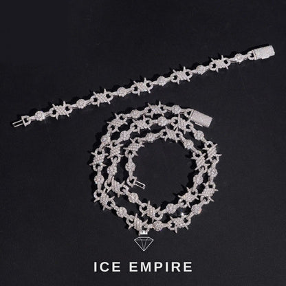 Iced Out Rose Gold Plated Moissanite Cuban Chain
