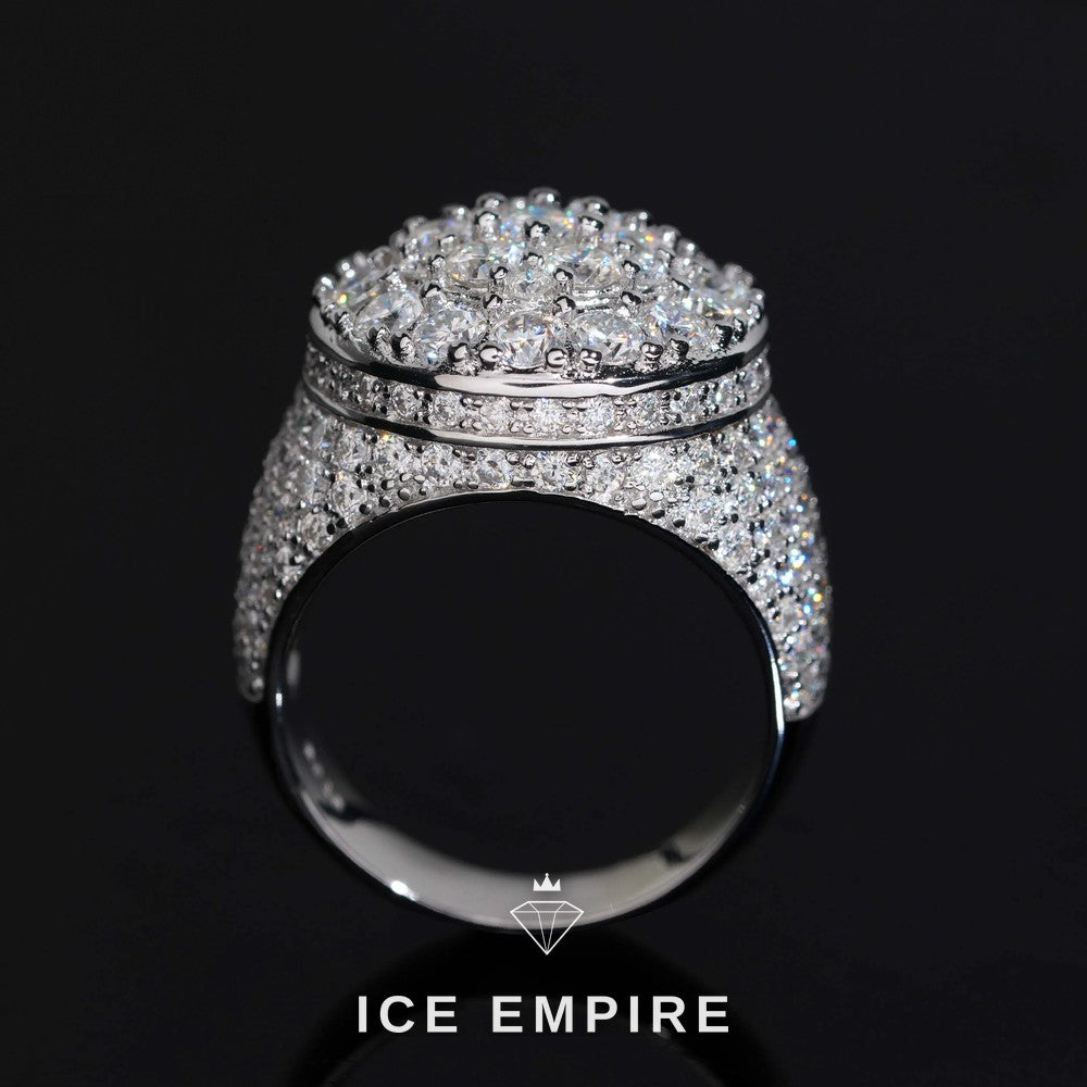 Iced Out Rose Gold Plated Moissanite Ring
