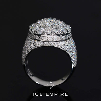 Iced Out Rose Gold Plated Moissanite Ring