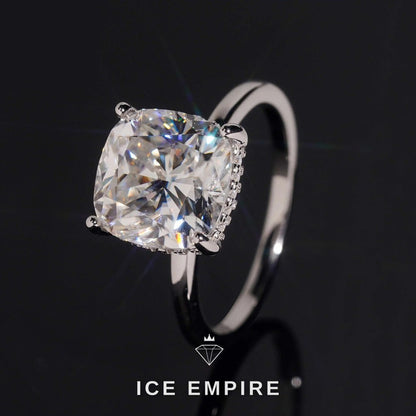 Iced Out Rose Gold Plated Moissanite Wedding Band
